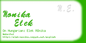 monika elek business card